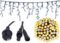 SOPLE 120LED GIRLANDA GRUBY ZIELONY KABEL FLASH Białe ciepłe + błysk zimny