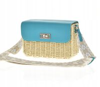 David Jones - pleciona torebka koszyczek YQ-71niebieski turkus