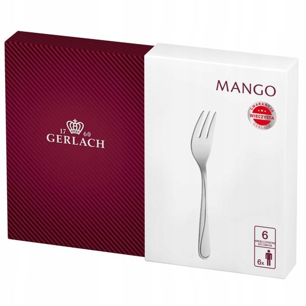 Gerlach Widelczyki do ciasta 6 szt. połysk MANGO zdjęcie 1