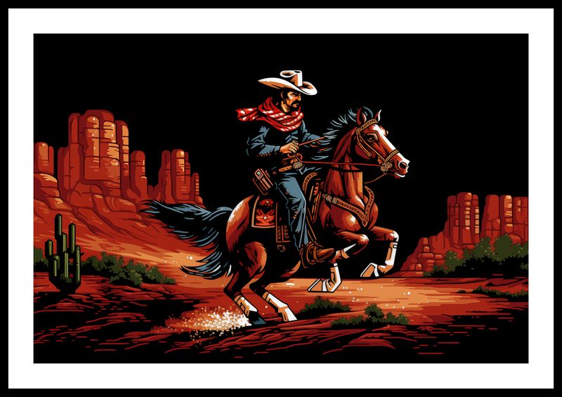 Plakat 60x40cm Galop przez Prerię zdjęcie 3