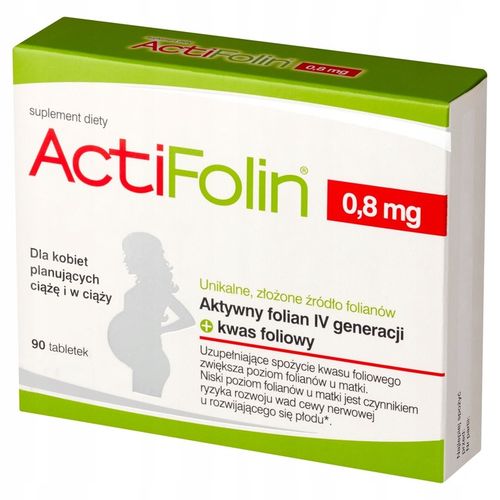 ACTIFOLIN 0,8 mg, wspierają organizm, 90 tabletek na Arena.pl