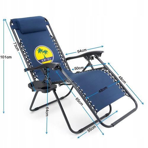 LEŻAK Z DASZKIEM SKŁADANY ZERO GRAVITY PLAŻOWY 2W1 FOTEL OGRODOWY GRATIS- na Arena.pl