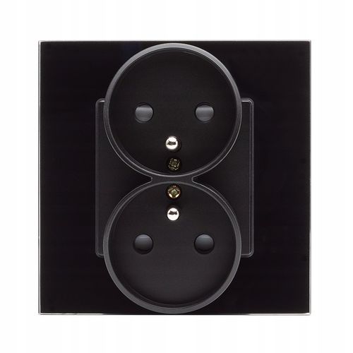 Gniazdo Gniazdko z Bolcem Podwójne Szklane z Uziemieniem Szkło MIUUN na Arena.pl