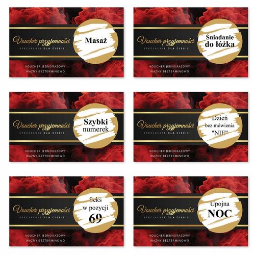 25x VOUCHERY PRZYJEMNOŚCI ZDRAPKI MIŁOŚCI walentynki Prezent Kupon +KOPERTA na Arena.pl