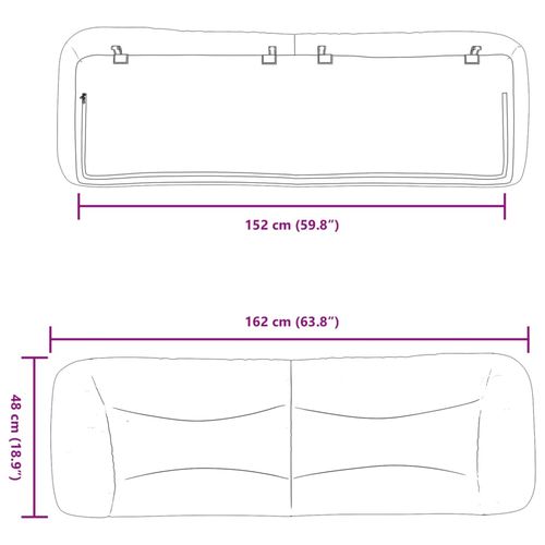 Poduszka na wezgłowie, biała, 152 cm, sztuczna skóra na Arena.pl