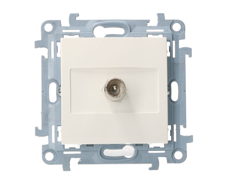 Simon10 Gniazdo antenowe końcowe pojedyńcze CAK1.01/11 biały SIMON zdjęcie 1