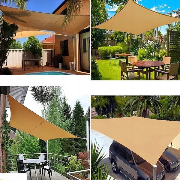 Tarp turystyczny wodoodporny 3x3M Markiza Anty-UV Ogród przydomowy Patio zdjęcie 5