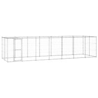 Kojec dla psa, z zadaszeniem, stal galwanizowana, 16,94 m²