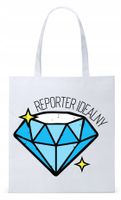Dla Dziennikarza Prezent Torba Eco Biała Shopper Z Nadrukiem Ze Zdjęciem