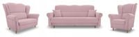 Zestaw LOFT 3+2+1 Kanapa, sofa i fotel Avra 10 różowy PRODUCENT PL