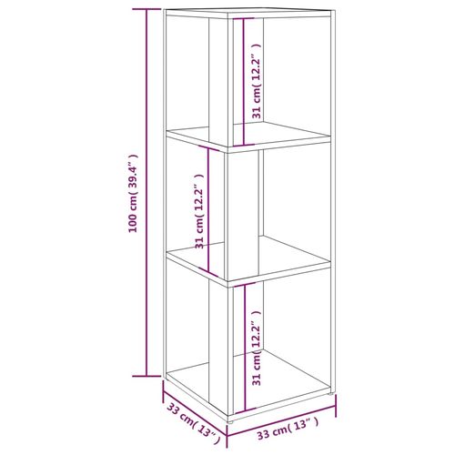 Szafka narożna, dąb sonoma, 33x33x100 cm na Arena.pl