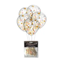 little genie glitterati boobie - balony z konfetti 5 szt. 28 cm