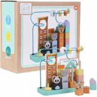 Drewniane liczydło sorter labirynt nauka cyfr