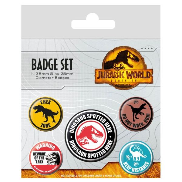 Zestaw przypinek Jurassic World zdjęcie 1