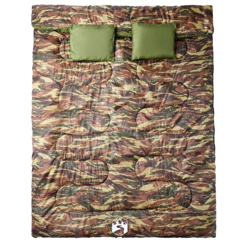 Śpiwór dwuosobowy dla dorosłych, z poduszkami, 3-4 pory roku na Arena.pl