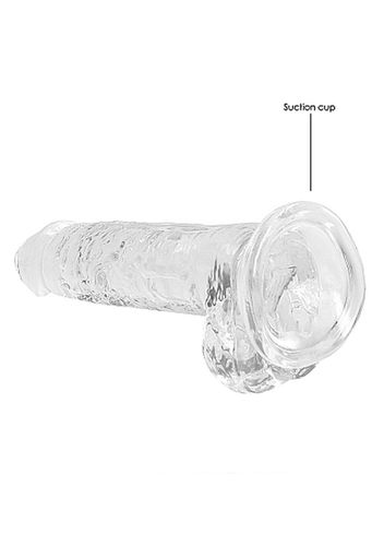 7"" / 18 Cm Realistic Dildo With Balls - Transparent na Arena.pl