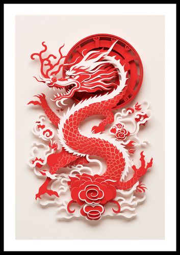 Plakat 40x60cm Czerwony Smok na Arena.pl