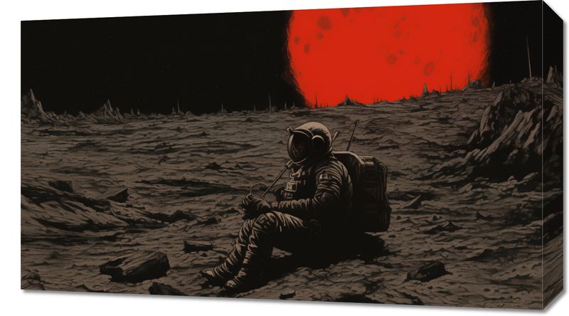 Obraz 70x40cm Samotność w Kosmosie zdjęcie 1