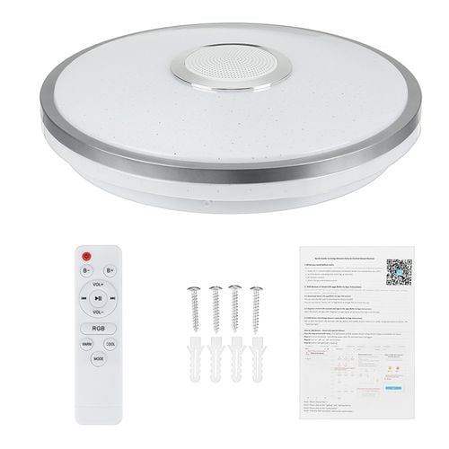 Lampa plafon LED RGBW GŁOŚNIK Bluetooth PILOT 33cm na Arena.pl