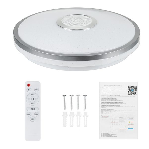 Lampa plafon LED RGBW GŁOŚNIK Bluetooth PILOT 33cm zdjęcie 3