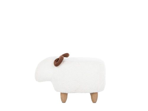 Pufa Tapicerowana Biała Lamb na Arena.pl