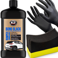 K2 Bono Czernidło Do Plastiku Opon Gumy Kokpitu + Aplikator Rękawiczki