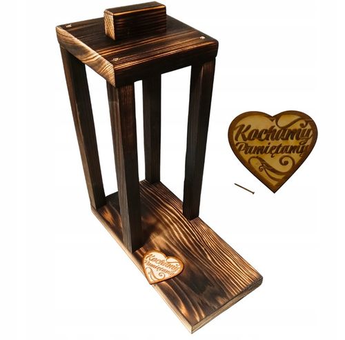 Lampion Na Cmentarz Baza Na Stroik Duży 39 cm XXL + Serduszko z Grawerem na Arena.pl