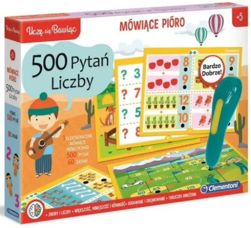 CLEMENTONI MÓWIĄCE PIÓRO 500 PYTAŃ liczby +5 lat na Arena.pl