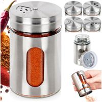 Pojemnik na Przyprawy Kuchenny z Sitkiem Przyprawnik Szklany Sitko 100 ml