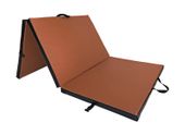 Materac gimnastyczny składany UNDERFIT 195 x 100 x 5 cm miękki brązowy