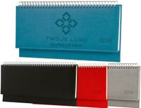 Terminarz 2026 tyg. kalendarz leżący biurkowy Z TOIM LOGO grawerem 25 szt
