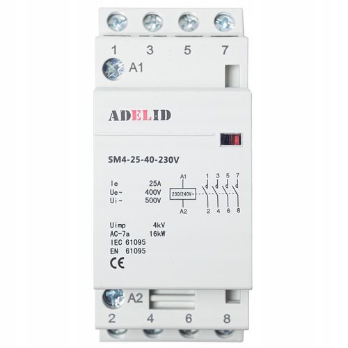 STYCZNIK MODUŁOWY 25-40 230V 25A 2P 4Z 3-FAZ na Arena.pl