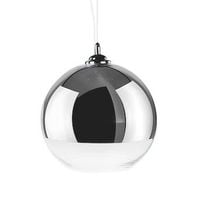 Kulista lampa wisząca Silver Ball do przedpokoju chrom