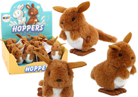 Skaczący Kangurek Nakręcany Pluszowy Zabawka Ozdoba Brązowy