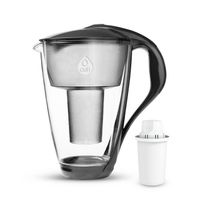 Dafi CRYSTAL LED 2L Czarny szklany dzbanek filtrujący z 1 wkładem