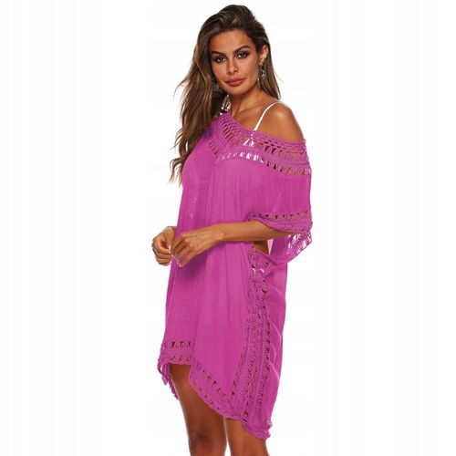 LETNIA TUNIKA PLAŻOWA PAREO PLAŻOWE NARZUTKA NA PLAŻĘ SUKIENKA BOHO KOLORY na Arena.pl