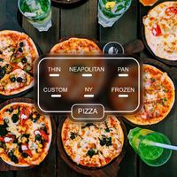 Piec do pizzy SUPREME ELITE 2200 W, 450 stopni, dwie grzałki, okno, LED, 33