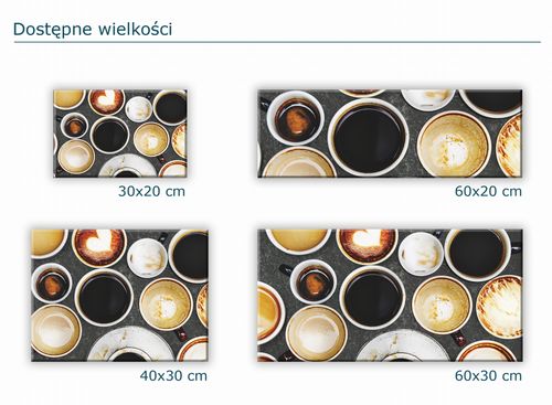 SZKLANA DESKA KUCHENNA 30x20 28a Filiżanki kawy na Arena.pl