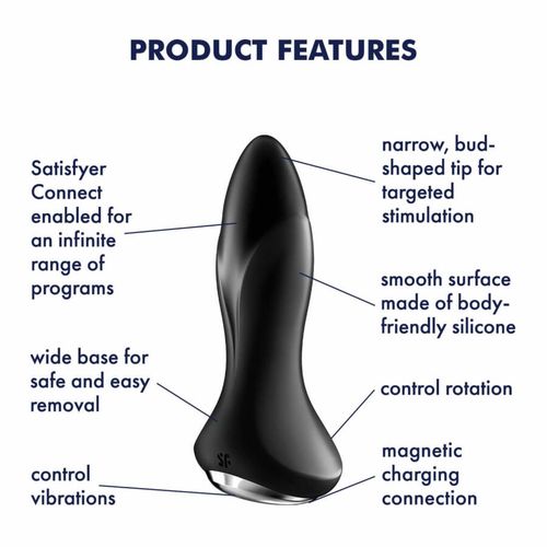 plug vibrator rotation plug 1 connect app (black) na Arena.pl