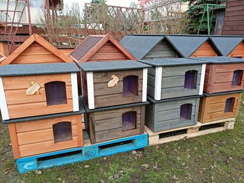 Buda budka dla kota ocieplana,solidna,różne kolory, Wysyła w całości PL na Arena.pl