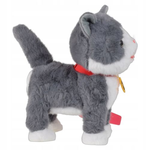 Kotek interaktywny pluszowy na smyczy akumulator USB funkcje dźwięk ruch na Arena.pl