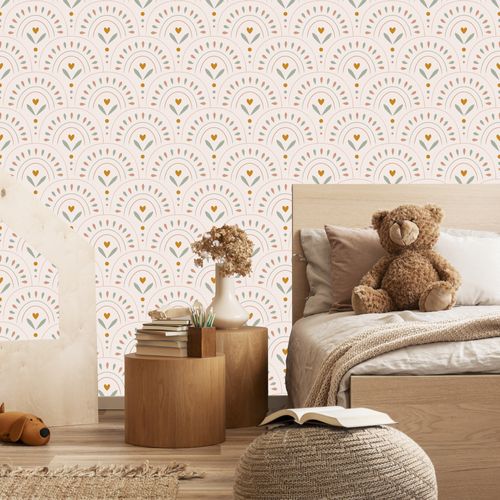 Tapeta W Rolce Dla Dzieci Geometryczny WZÓR Styl Boho Ornamenty na Arena.pl