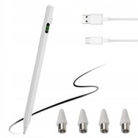 RYSIK STYLUS UNIWERSALNY IOS ANDROID DO TABLETU TELEFONU 4 KOŃCÓWKI USB-C