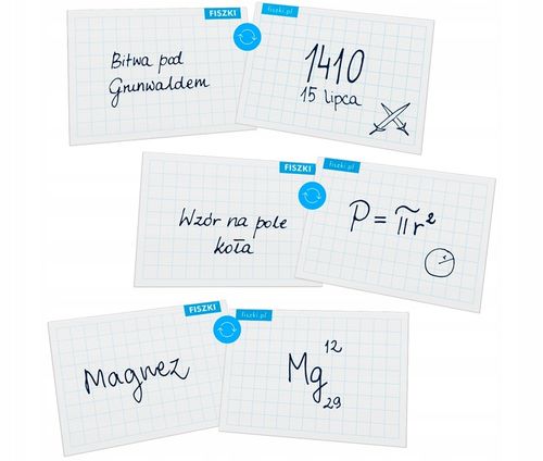 Czyste FISZKI IN BLANCO 1000 sztuk – białe kartoniki w kratkę na Arena.pl