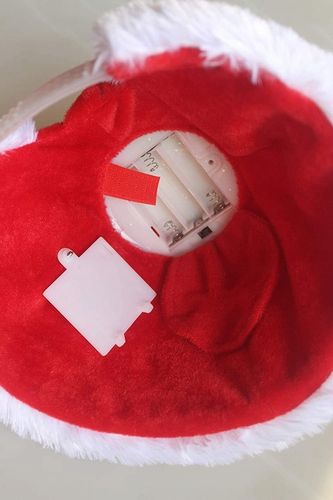 INTERAKTYWNA CZAPKA MIKOŁAJA TAŃCZĄCA GRAJĄCA ZABAWNA DEKORACJA ŚWIĄTECZNA na Arena.pl