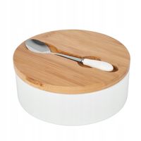 CUKIERNICA Porcelanowa z Łyżeczką Cukierniczka