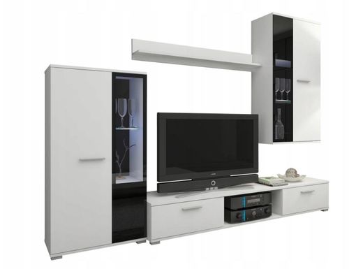 Meblościanka Samba + komoda Biała na Arena.pl