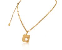 naszyjnik z prążkowaną zawieszką z kryształkiem preciosa z kolekcji