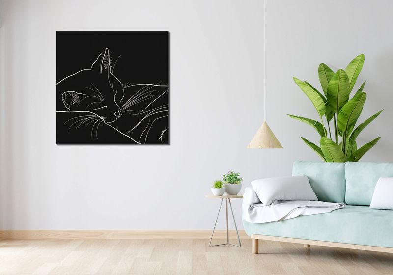 Obraz 90x90cm Nocny Spokój zdjęcie 2