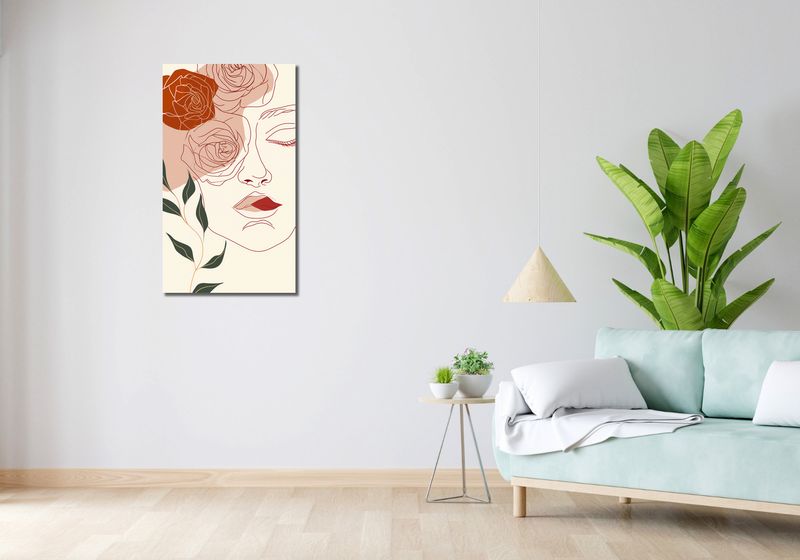 Obraz 50x90cm Beż i Twarz zdjęcie 2